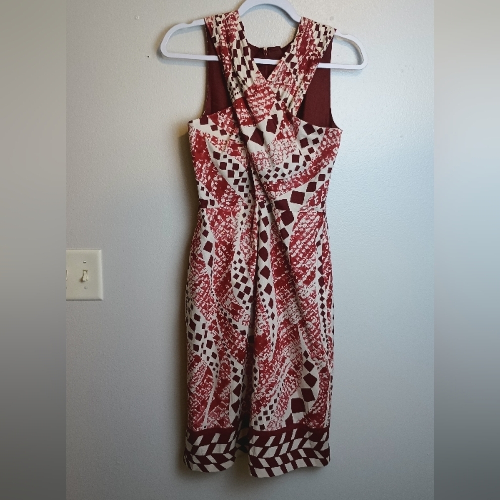 Adrianna Papell Crisscross Front Halter Neck Dress Size 6